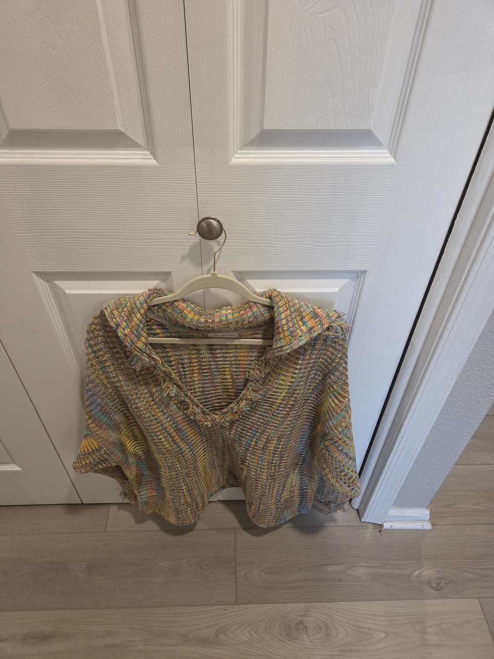 Ces Femme Multicolor Knit Cowl Turtleneck Sweater